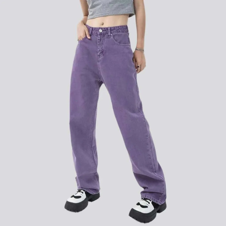 Y2k color jeans
 for women