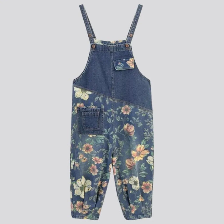 Baggy denim overall for women