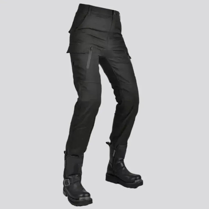 High-waist protective biker jean pants