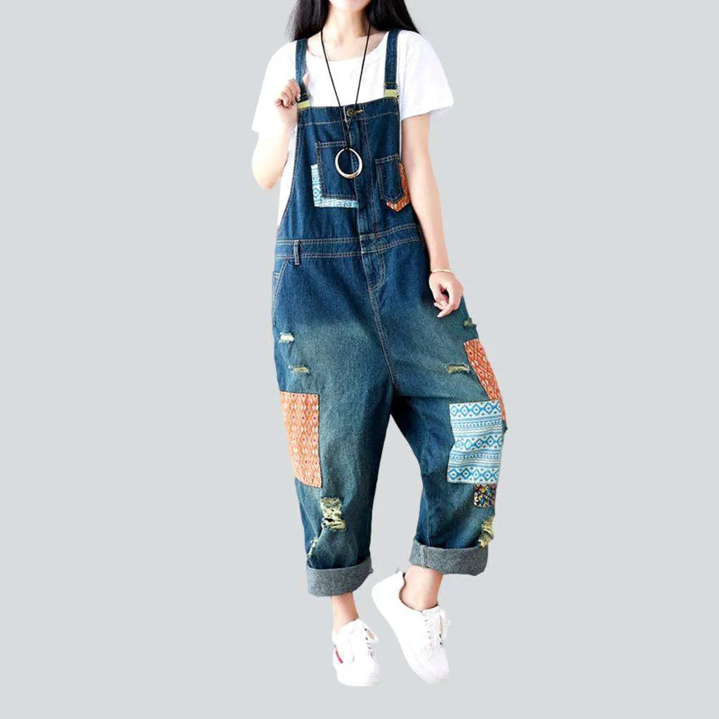 Baggy jeans dungaree for ladies | Jeans4you.shop