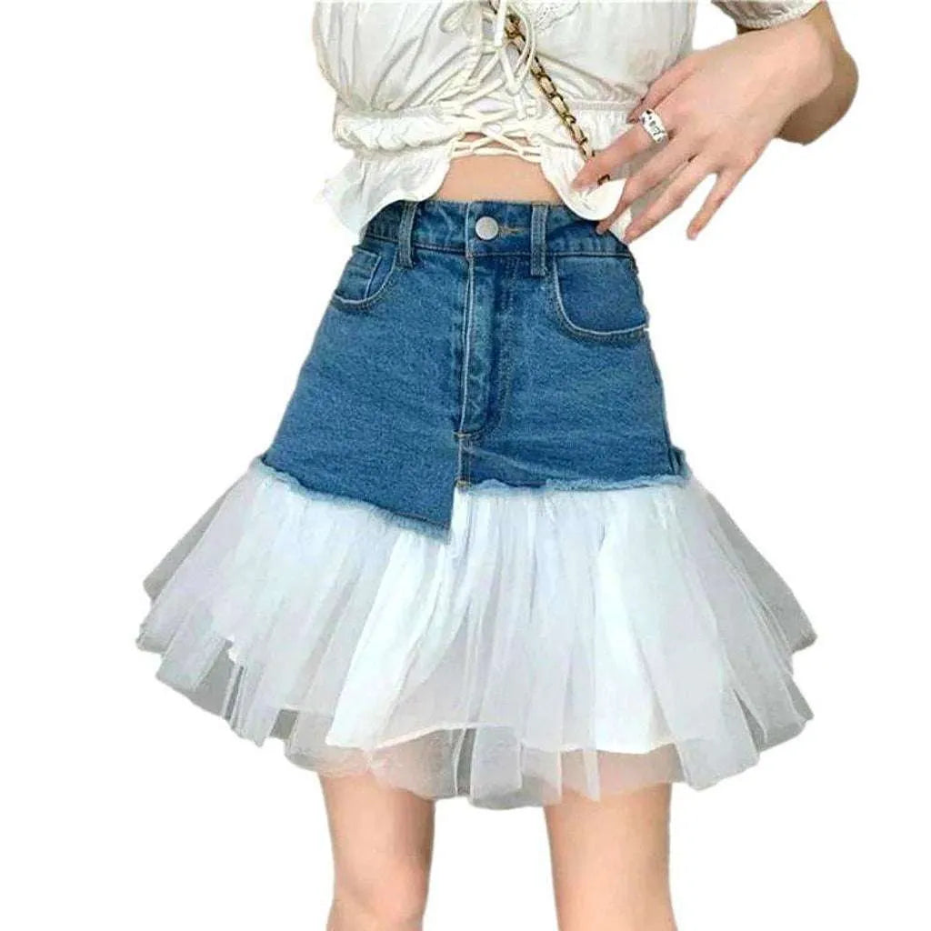 Ballet mini denim skirt