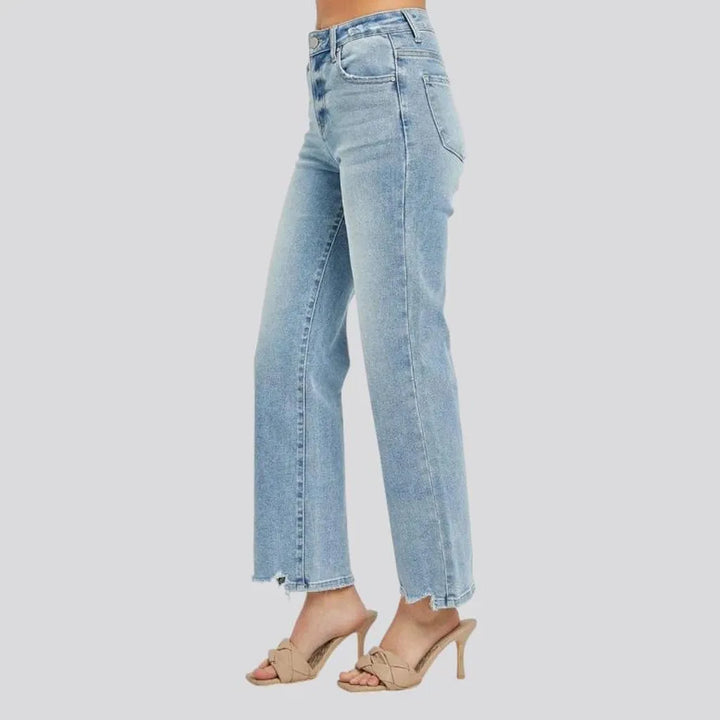 Retro light wash jeans for ladies