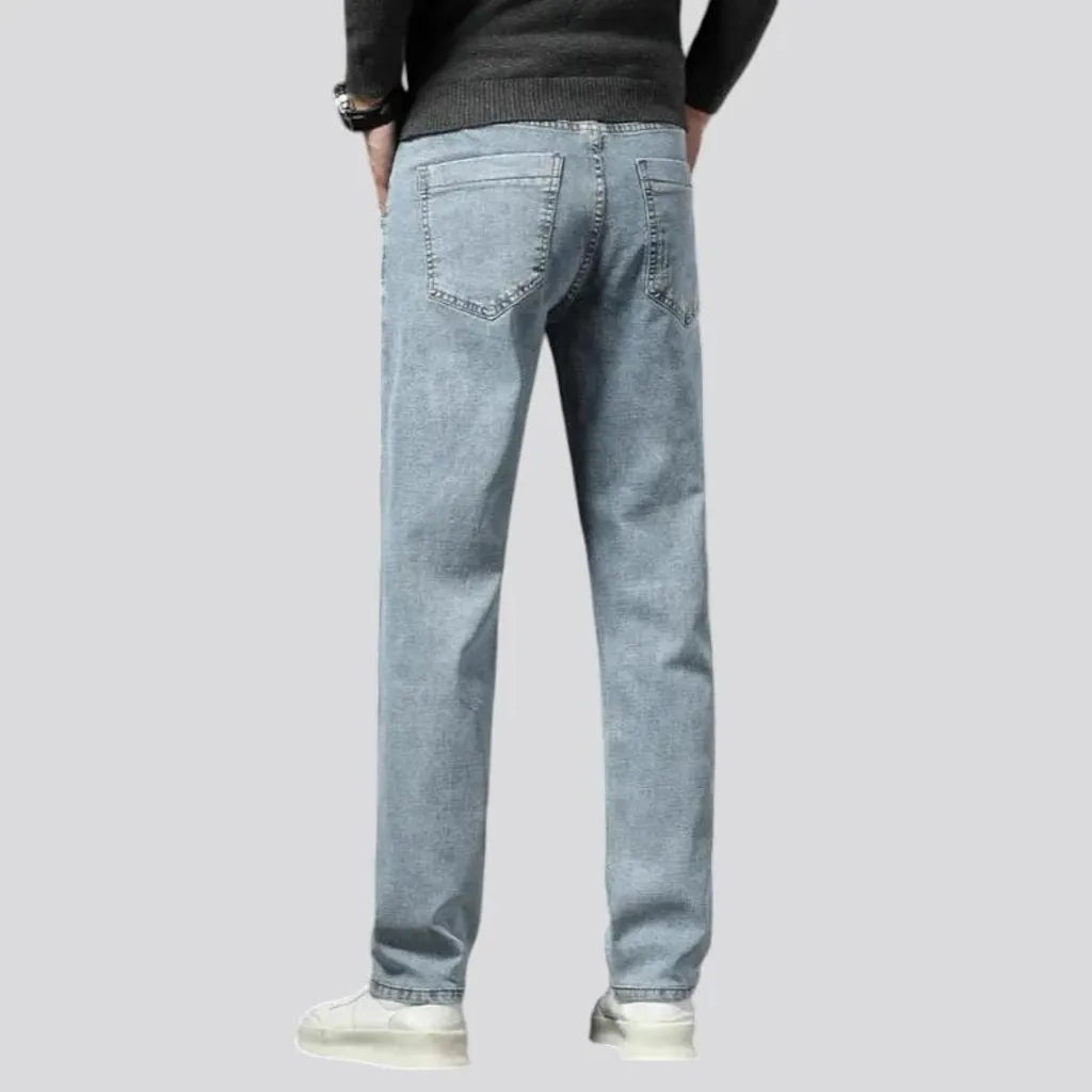 High-rise casual men's jeans