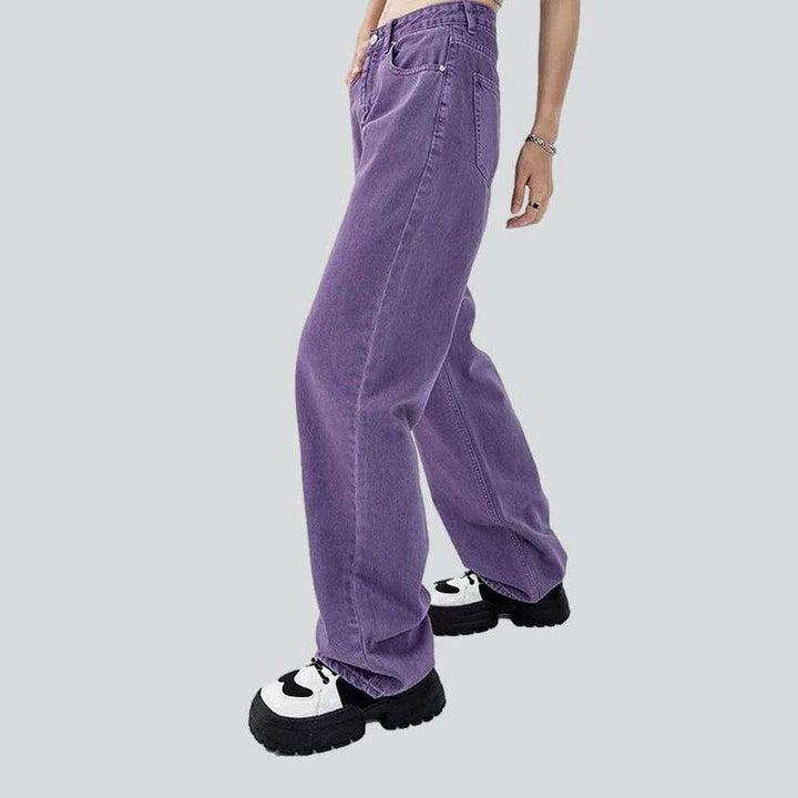 Violet women's baggy jeans