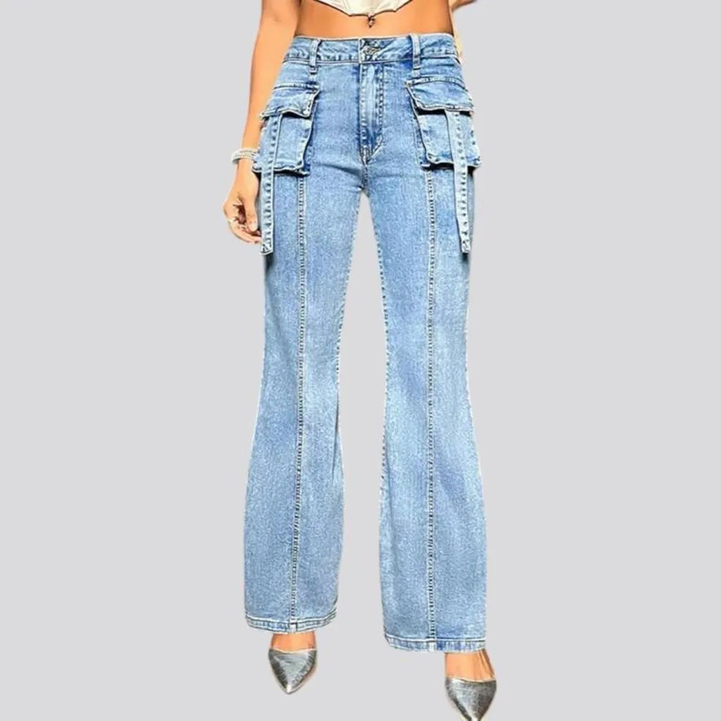 Low-waist women's vintage jeans