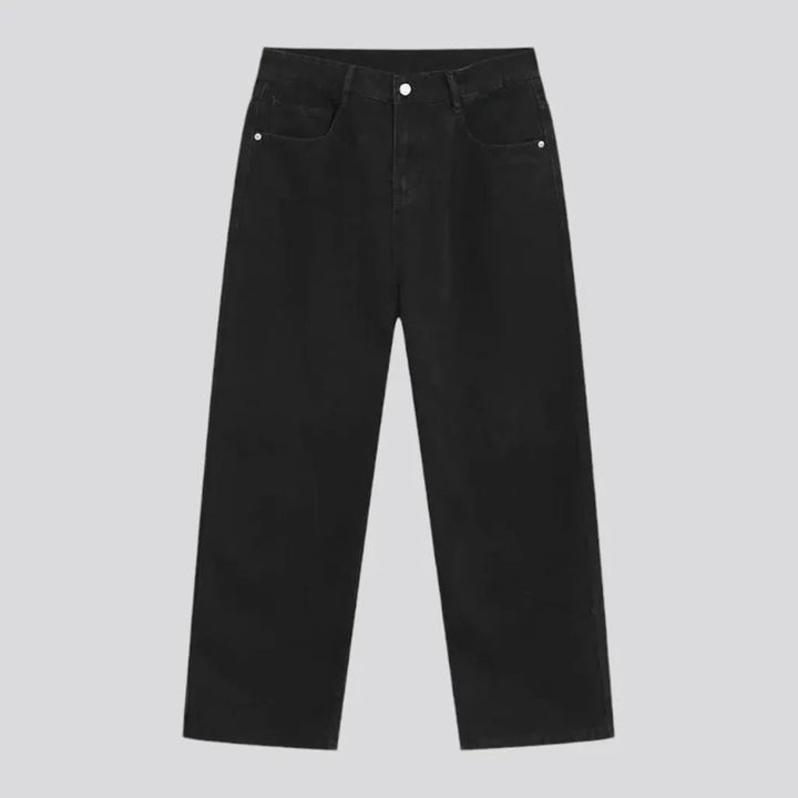 90s street style mid rise men's jeans