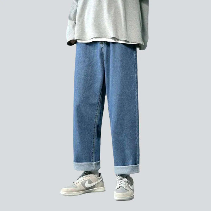 Korean streetwear loose denim pants