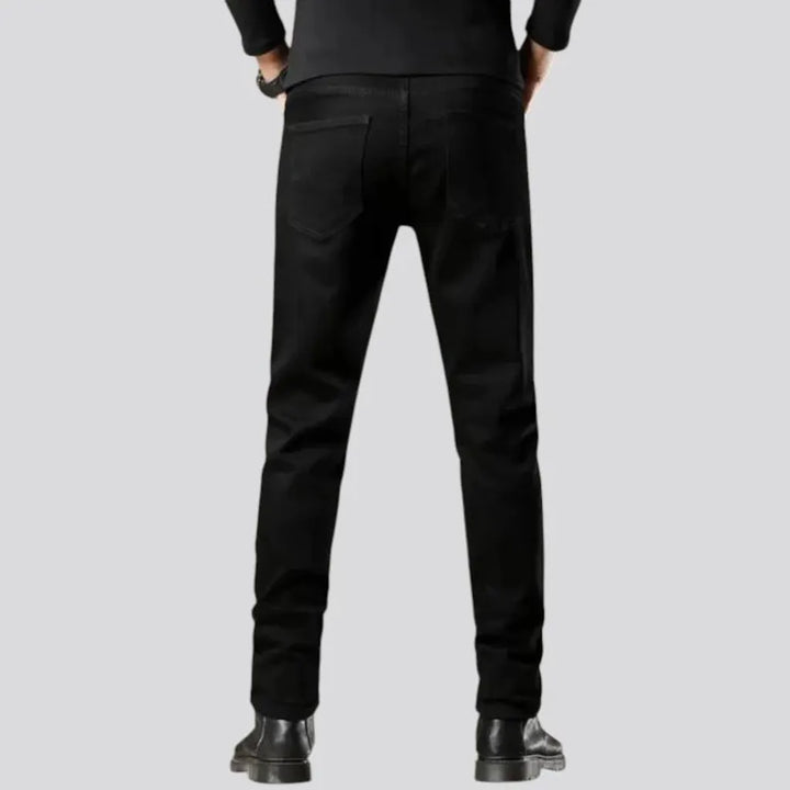 Monochrome slim fit stretchable men's jeans