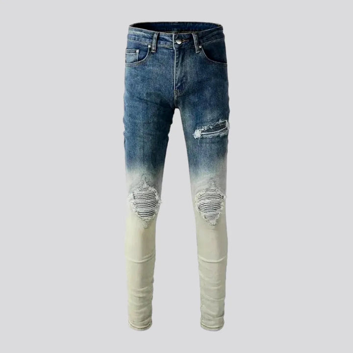 Biker Distressed Ombre Men's Jeans | Jeans4you.shop