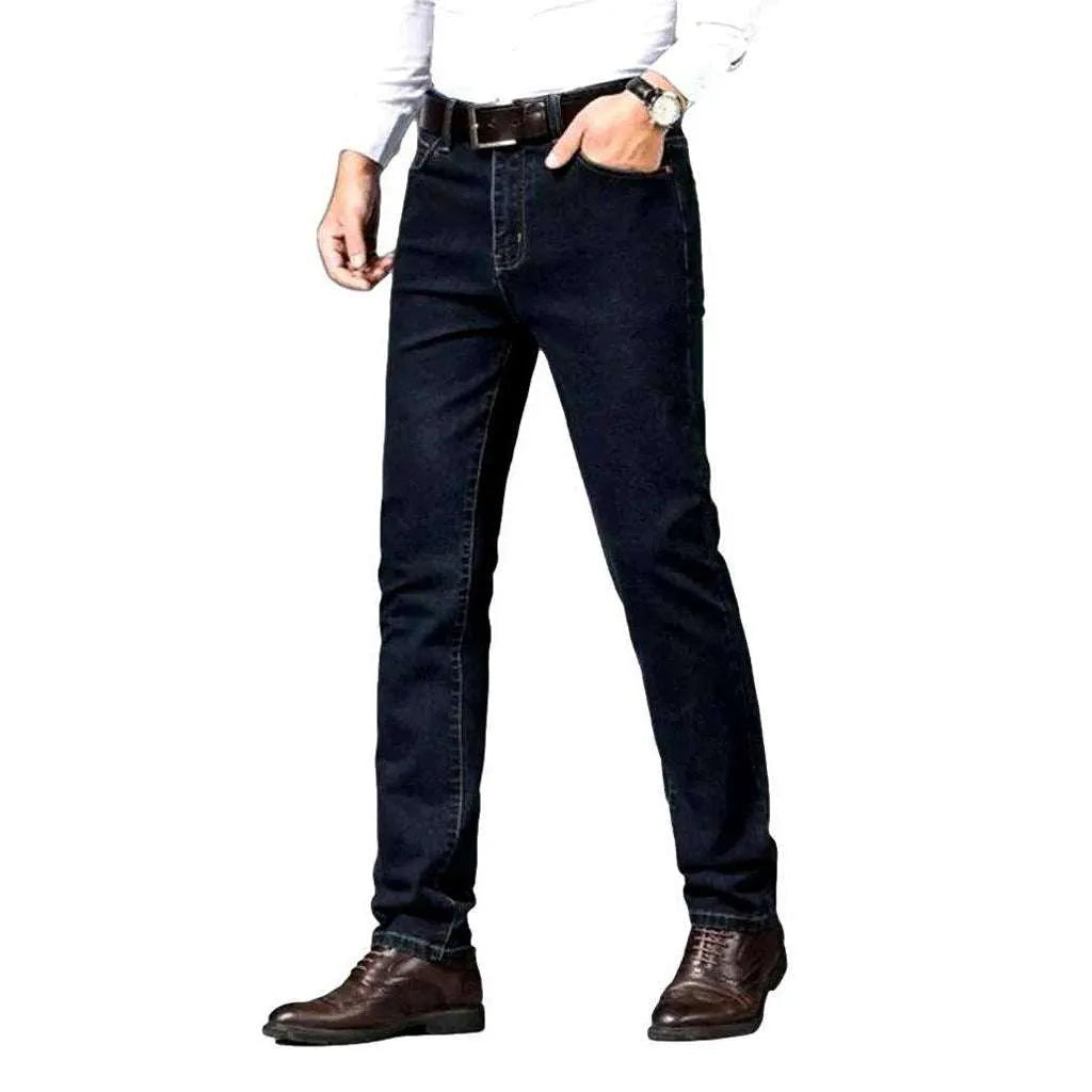 Business casual elastic men's jeans