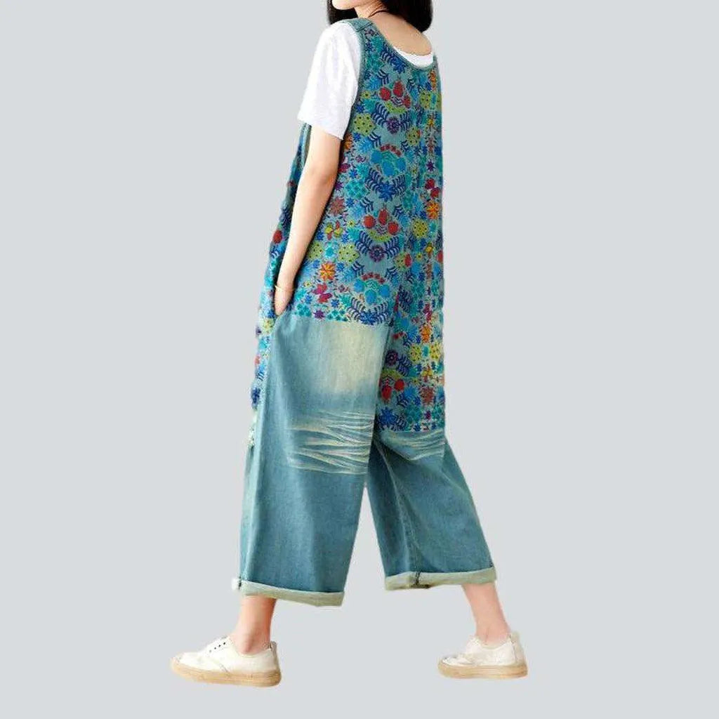 Painted y2k women's jeans overall