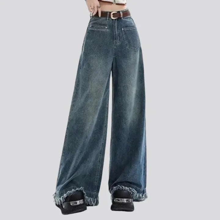 High-waist flared jeans
 for women