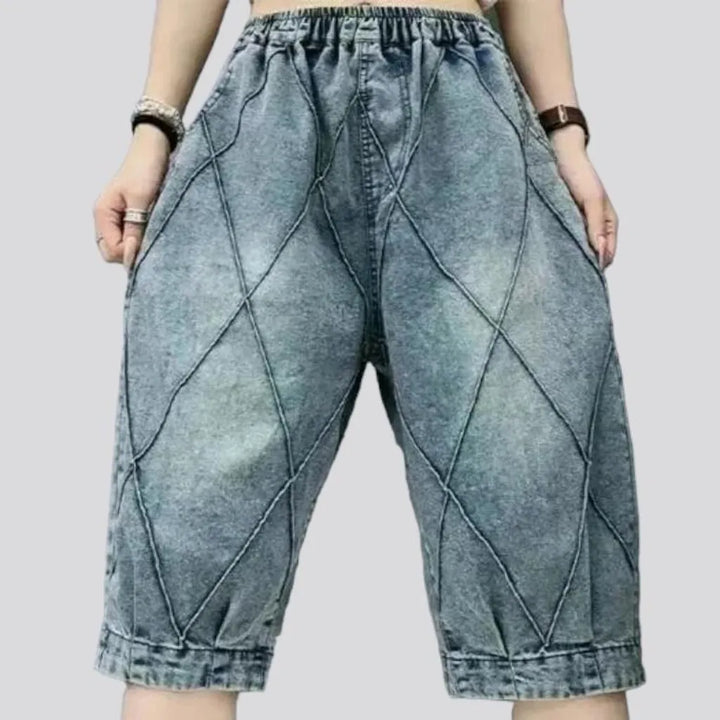 Sanded baggy jeans shorts
 for ladies | Jeans4you.shop