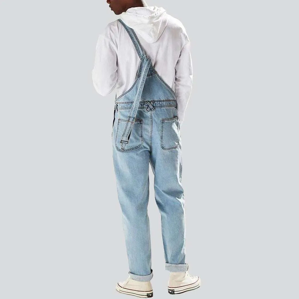 Stylish men's denim overall