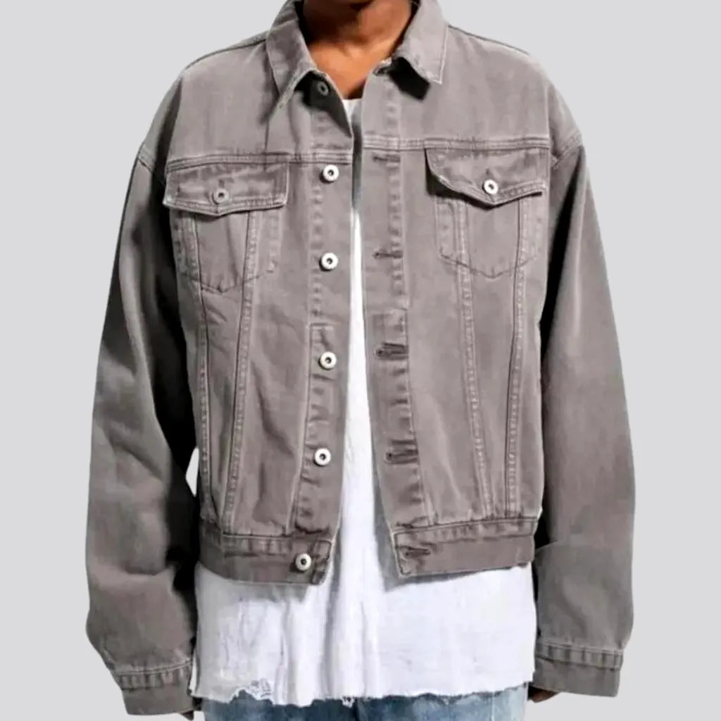 Casual Vintage Oversized Men's Denim Jacket | Jeans4you.shop