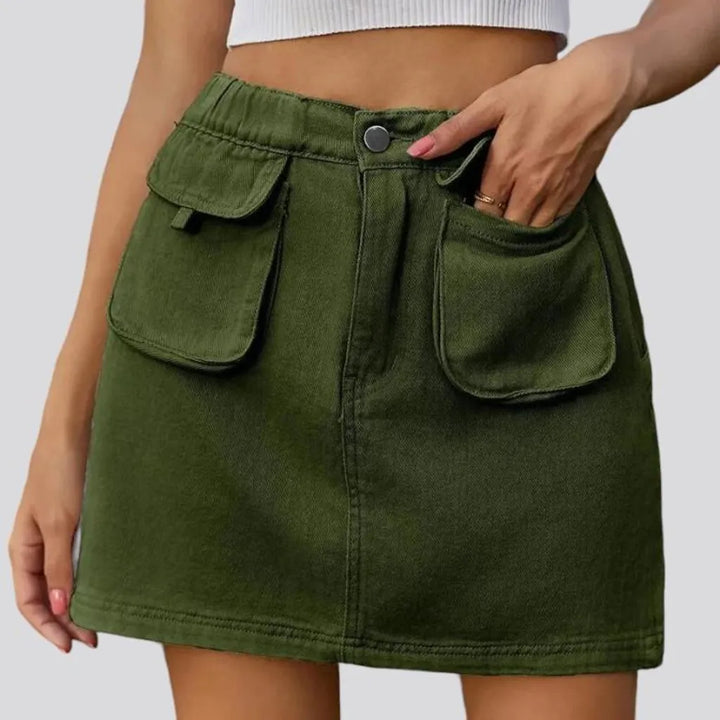 Fashion mini women's jean skirt