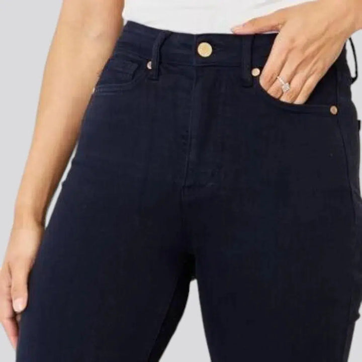 Casual women's monochrome jeans