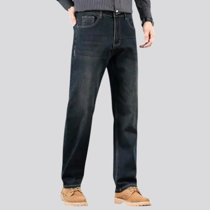 High-waist men's jeans