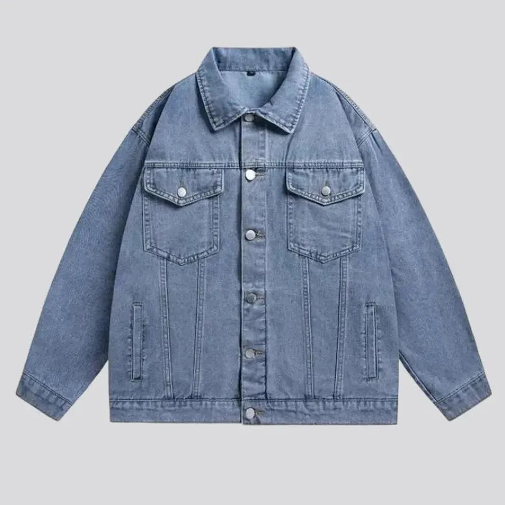 Color fashion jean jacket for men