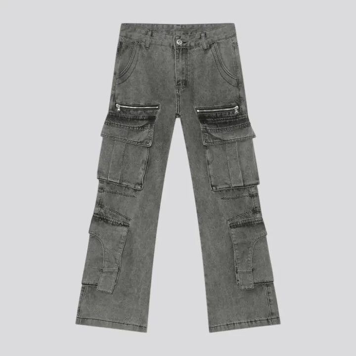 Fashionable faded men's jeans