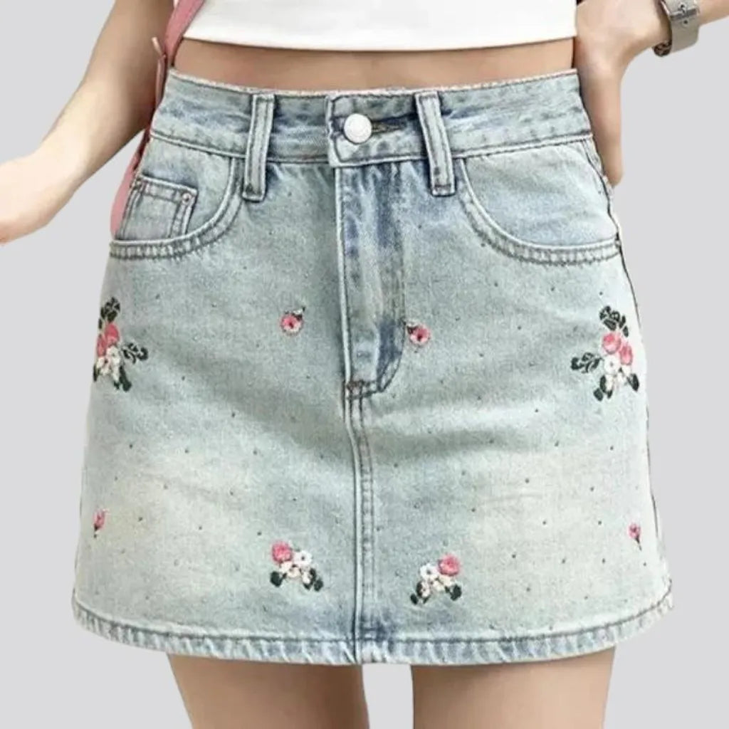 Boho denim skirt
 for ladies