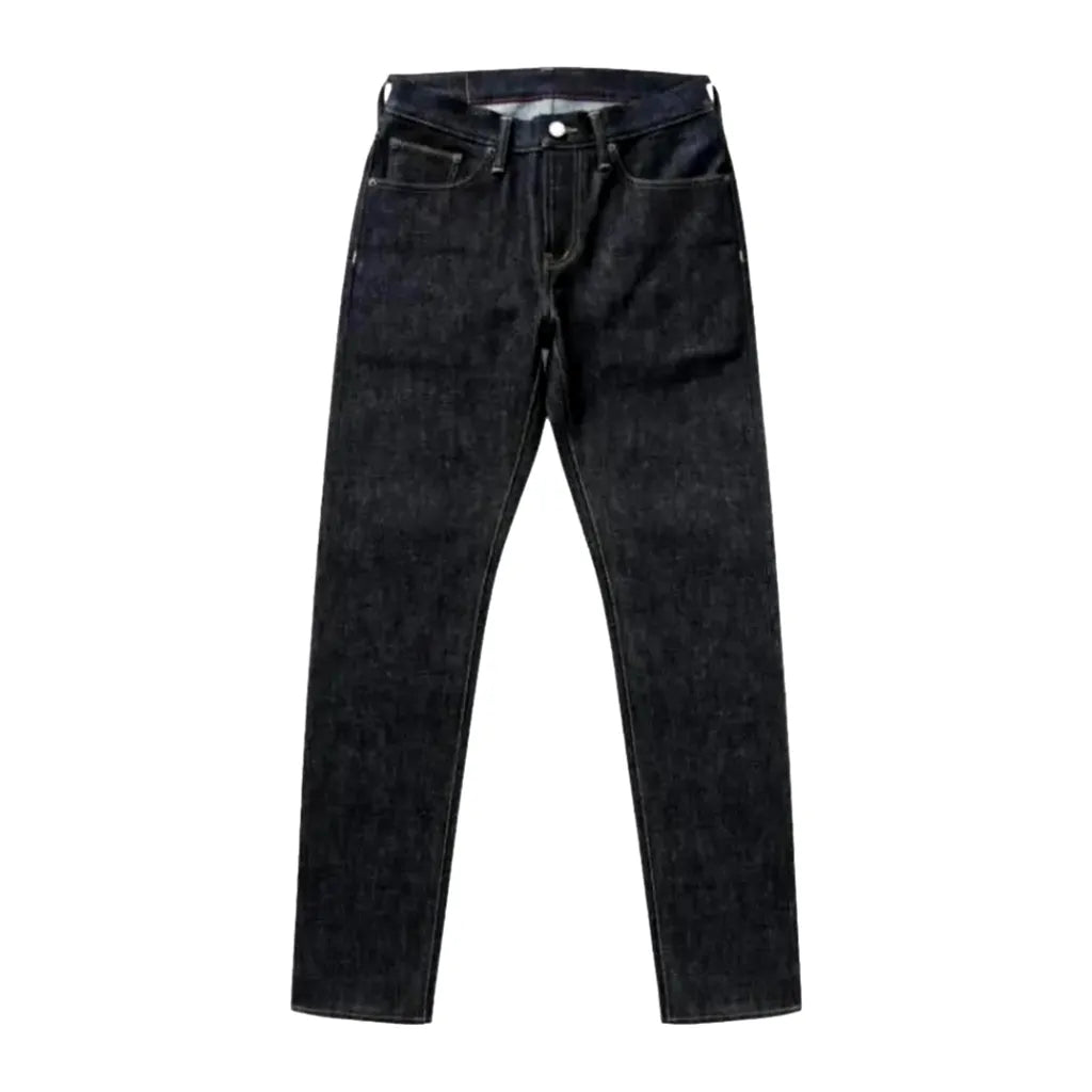 Mid Rise Selvedge Men's Jeans - Black