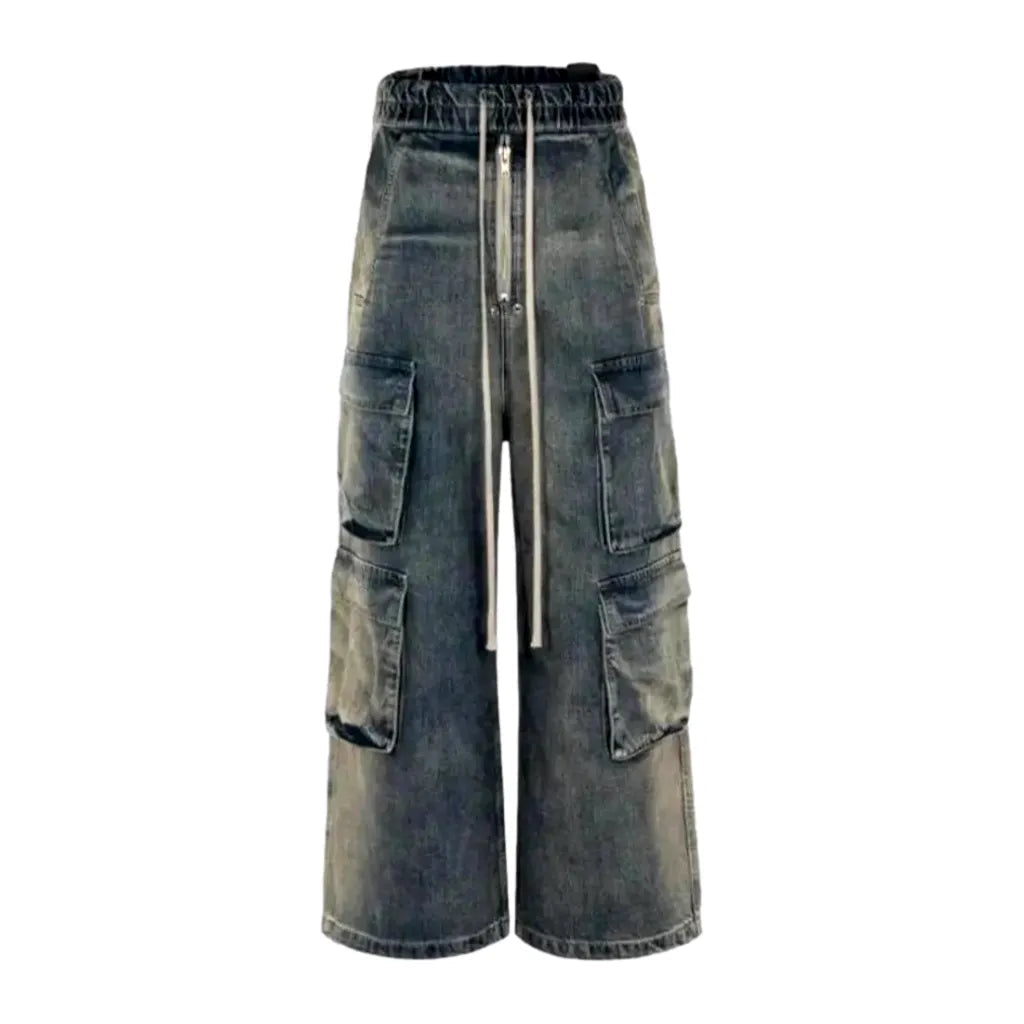 Cargo high-waist jeans
 for men