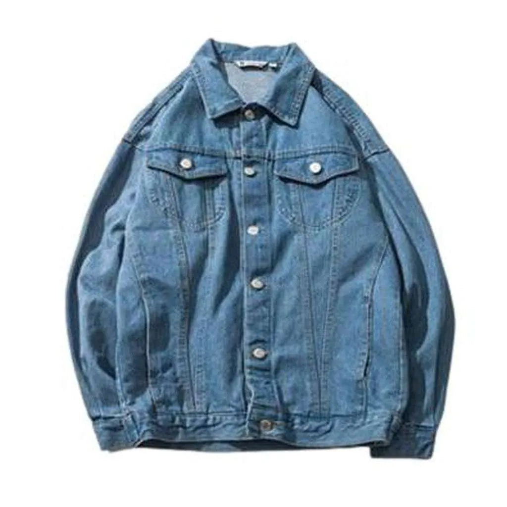 Casual oversized men's jeans jacket