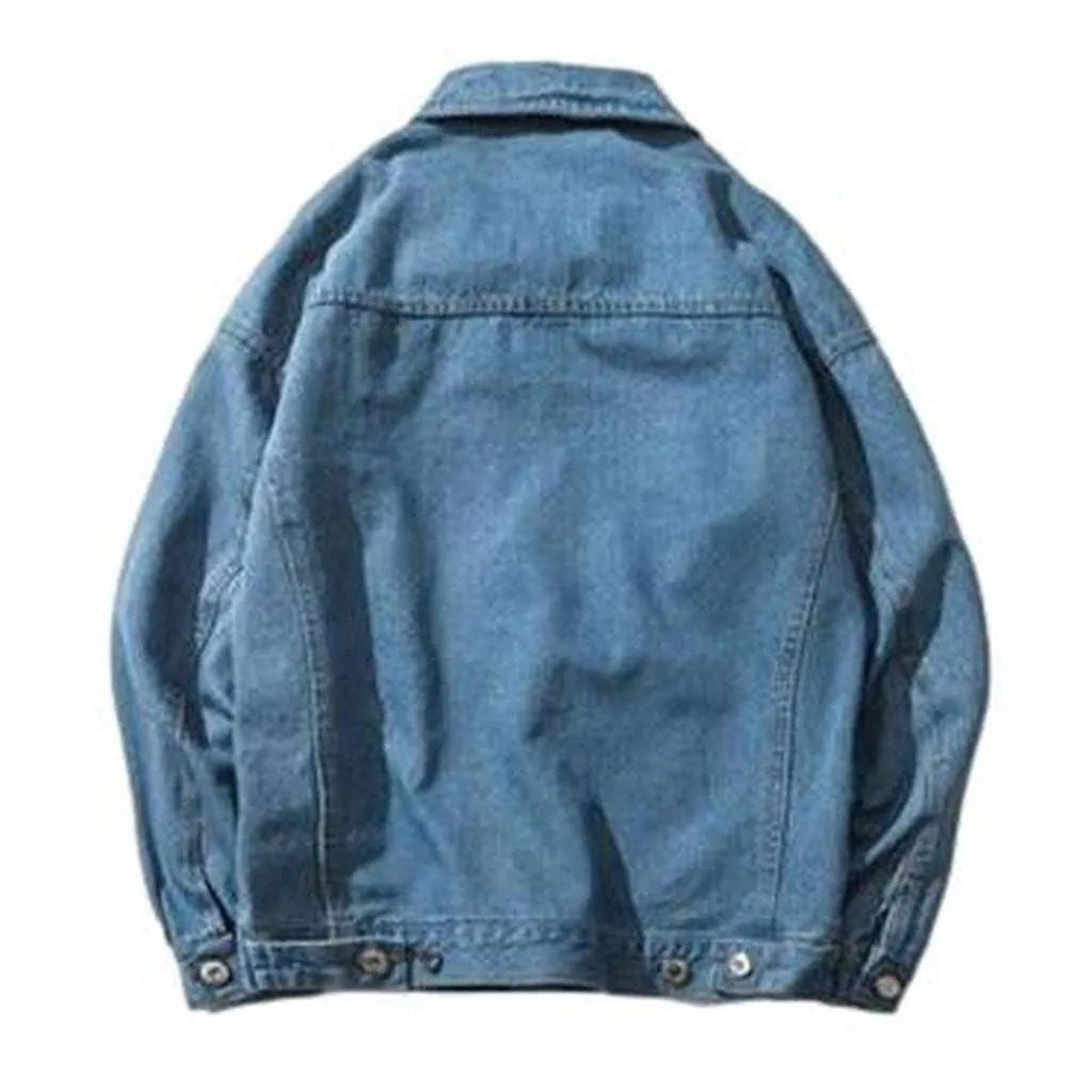 Casual oversized men's jeans jacket