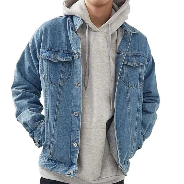 Casual oversized men's jeans jacket