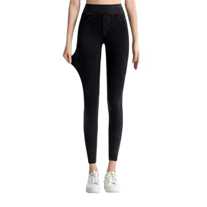 Casual skinny women's denim leggings