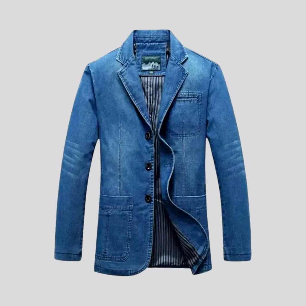 Casual Slim-fit Men's Denim Blazer | Jeans4you.shop