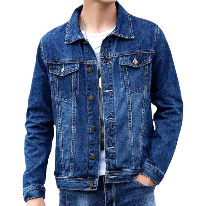 Casual trucker men's denim jacket