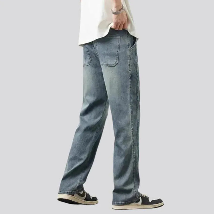 Men's double-side-stitching jeans