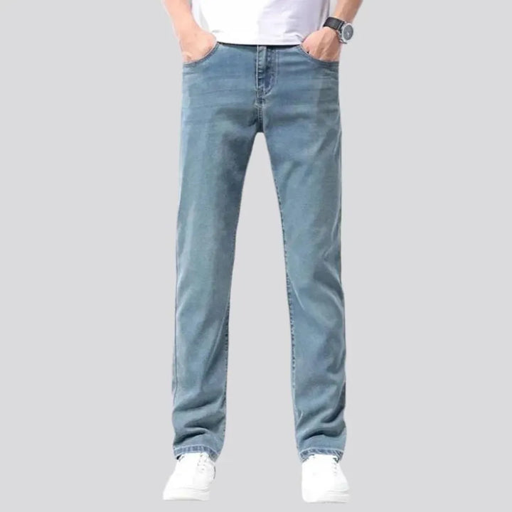 Thin men's classic jeans