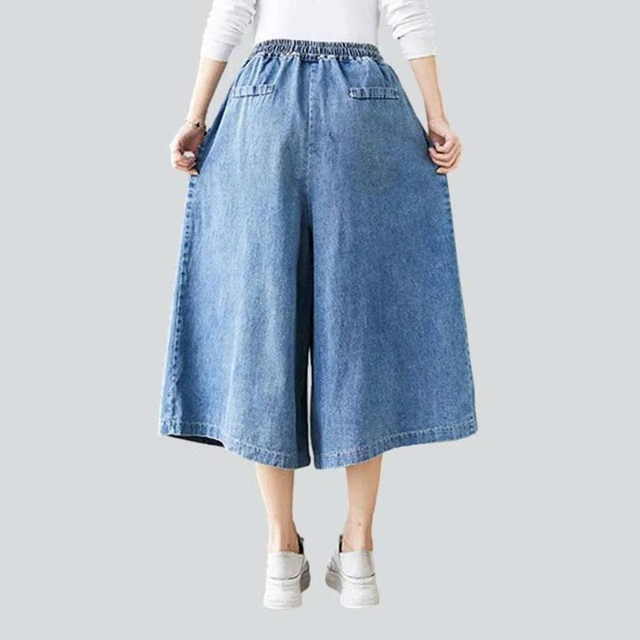 Short culottes denim pants