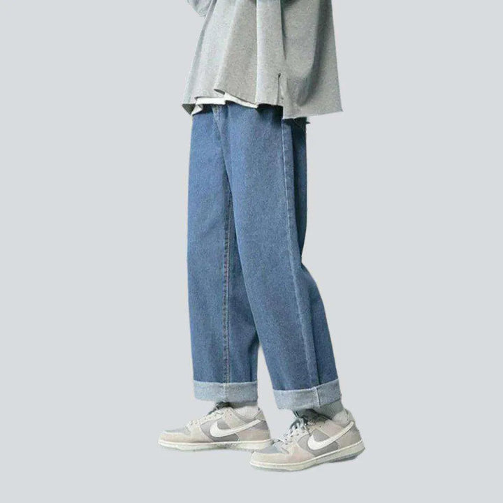 Korean streetwear loose denim pants