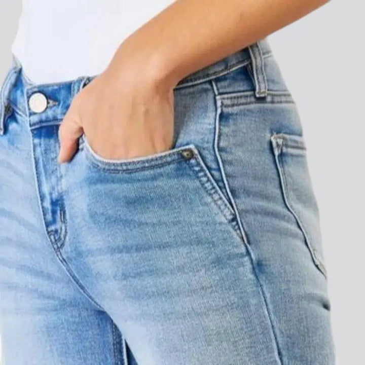 Mid-waist jeans
 for women