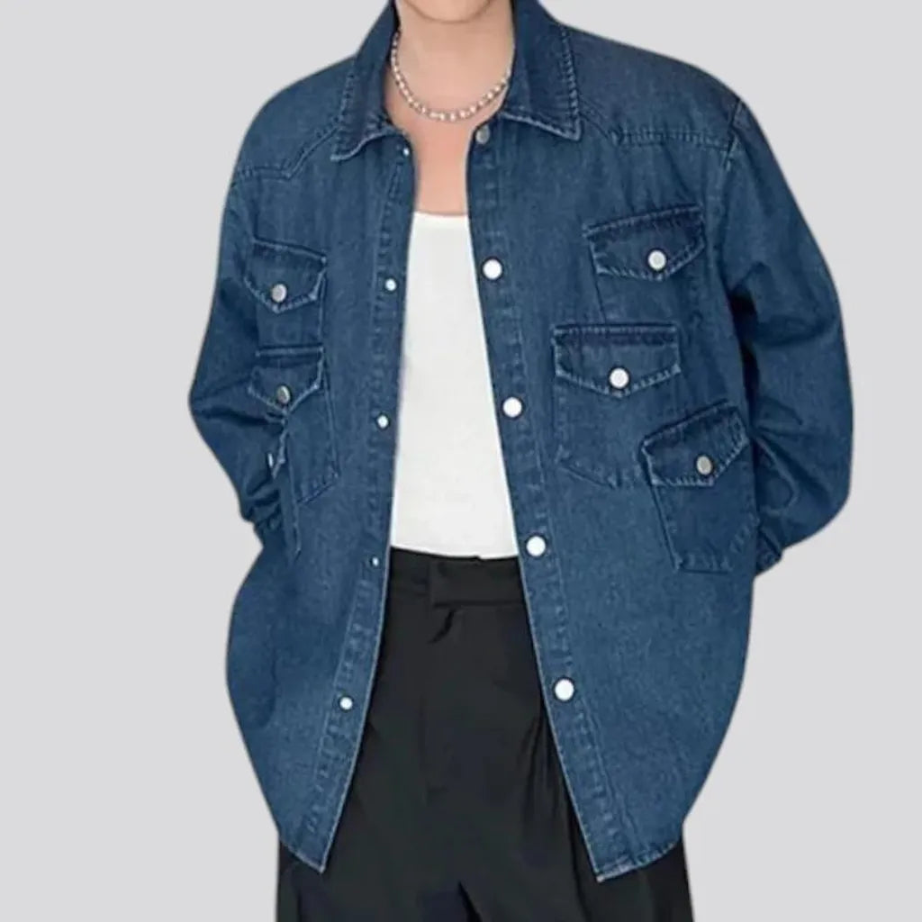 Fashion street oversized men's jeans jacket