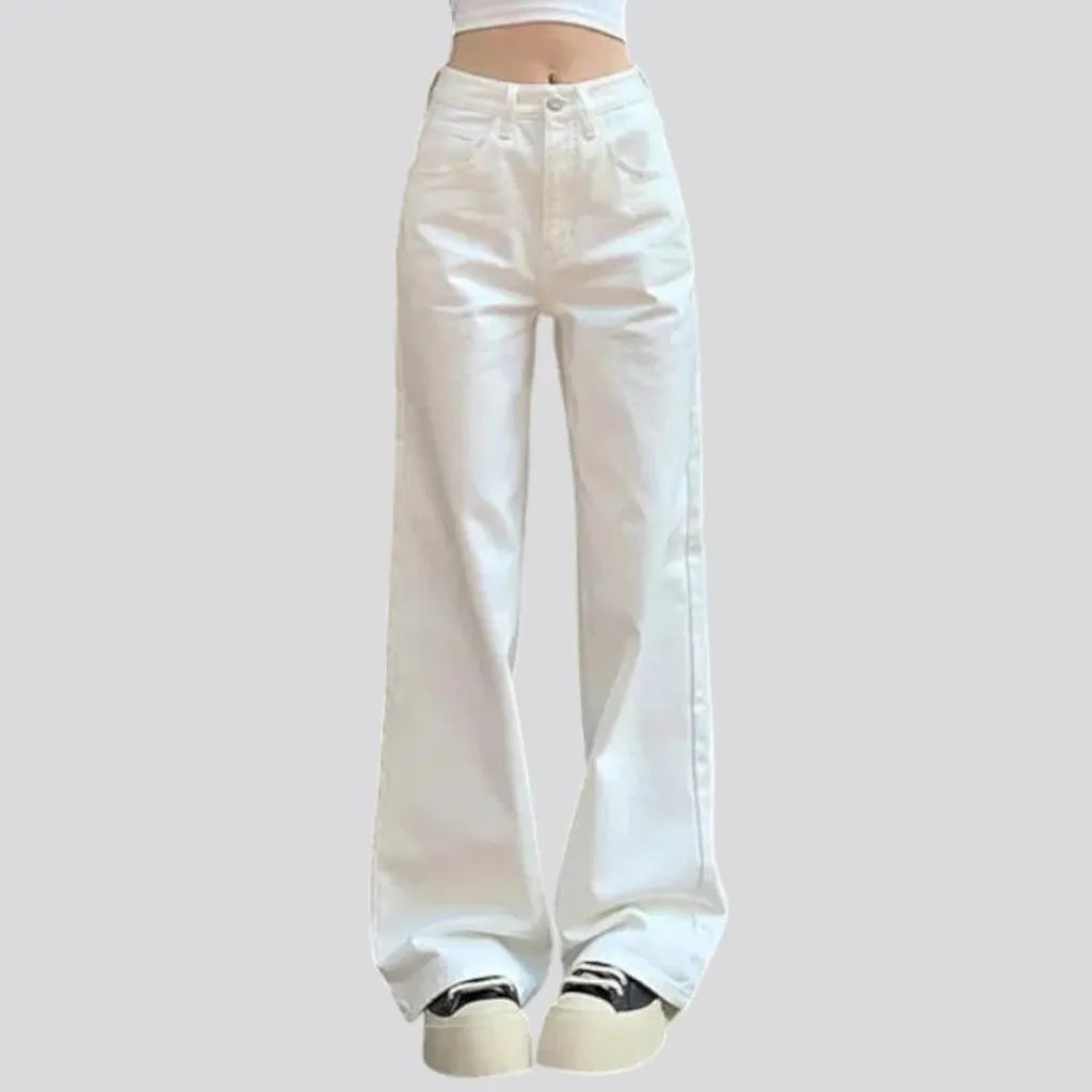 Street white jeans
 for ladies