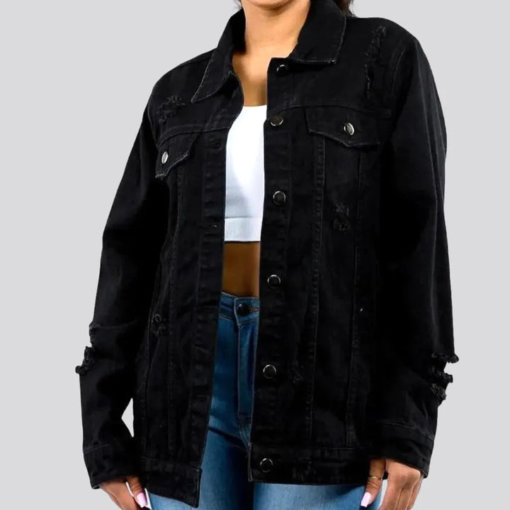 Chic Oversized Denim Jacket for Women | Jeans4you.shop