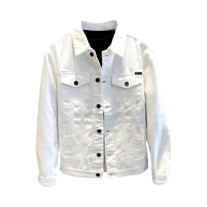 Color casual men's jeans jacket