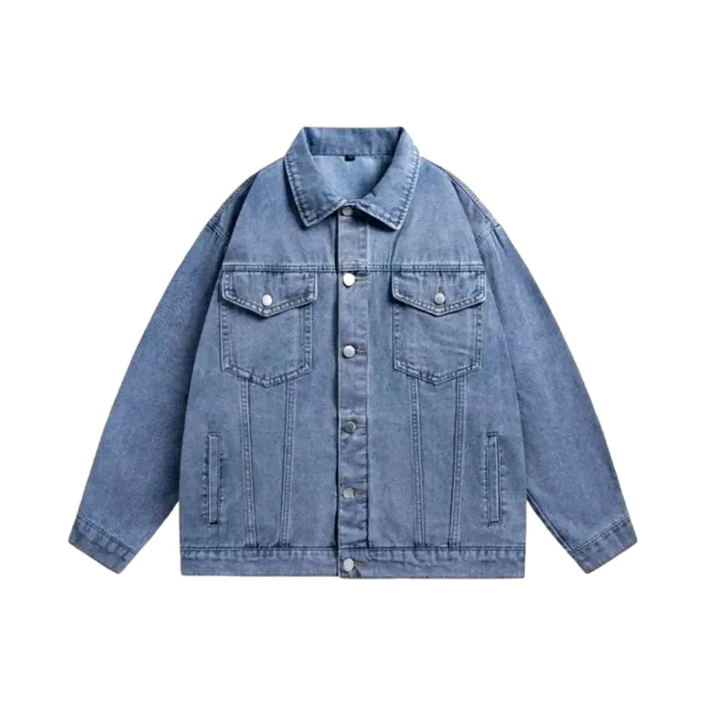 Color fashion jean jacket for men