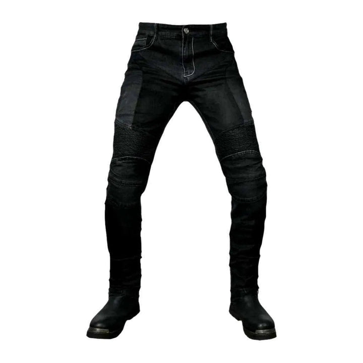 Color protective men's moto jeans