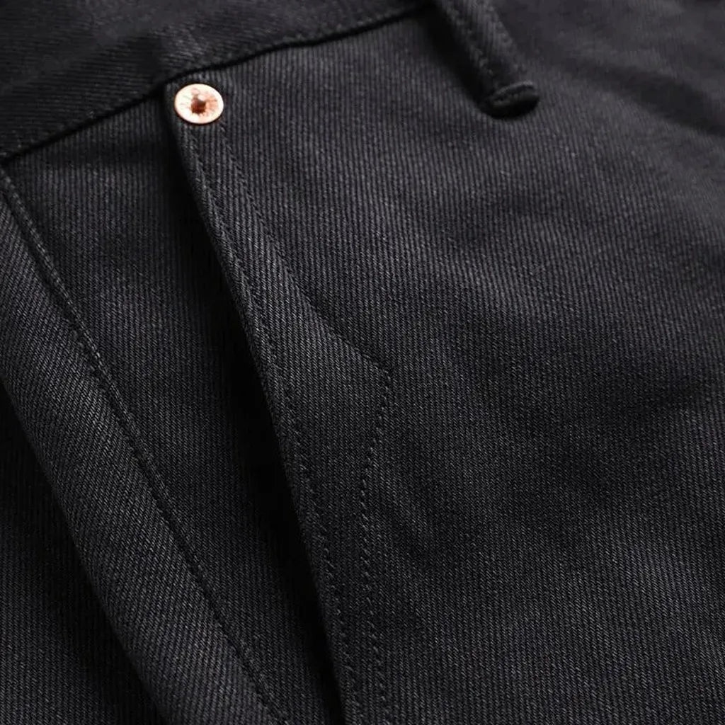 Selvedge black jeans
 for men