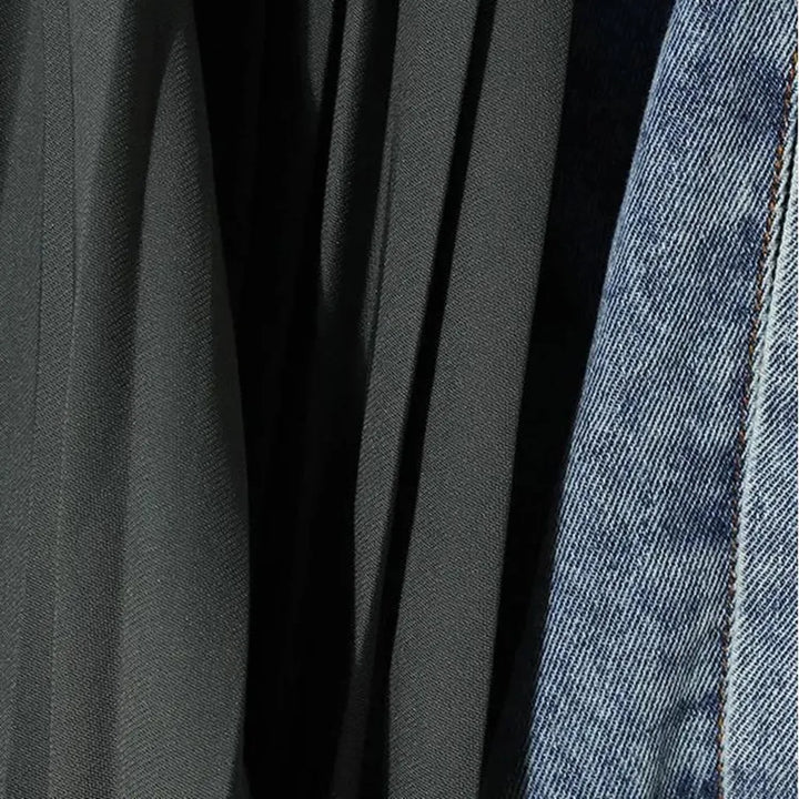 Mixed-fabrics street women's jean jacket