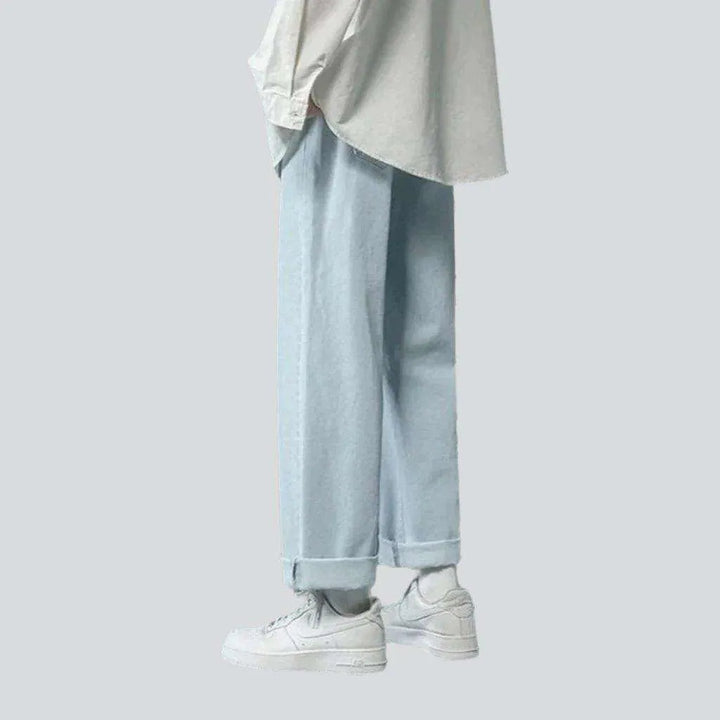 Korean streetwear loose denim pants