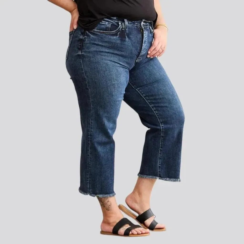 Plus-size dark wash jeans