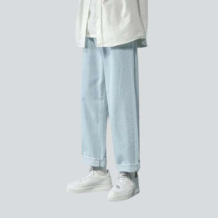 Korean streetwear loose denim pants