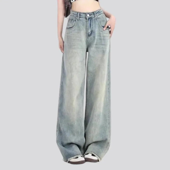 Mid-waist women's fashion jeans